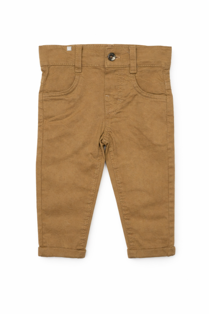 Set 2 piese camasa alba si pantaloni maro baieti Oryeda [2]