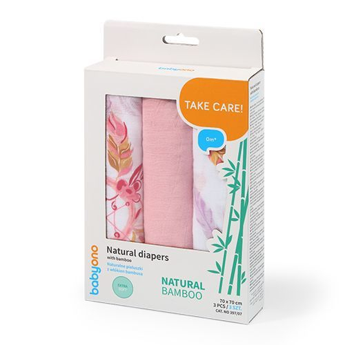 Set 3 scutece din bumbac si bambus Baby Ono [4]