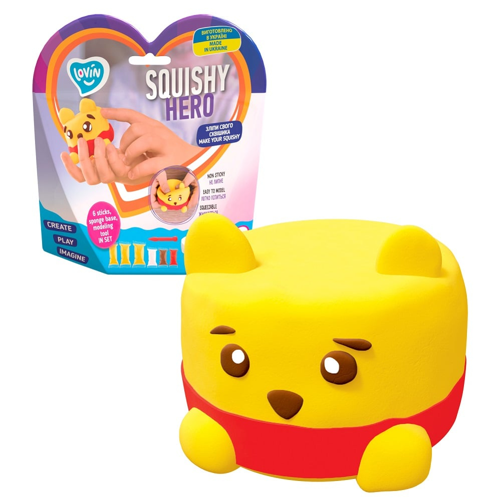 Set Air Clay cu argila usoara pentru modelaj Lovin - 6 culori - Squishy Hero - Squiny Pooh [1]