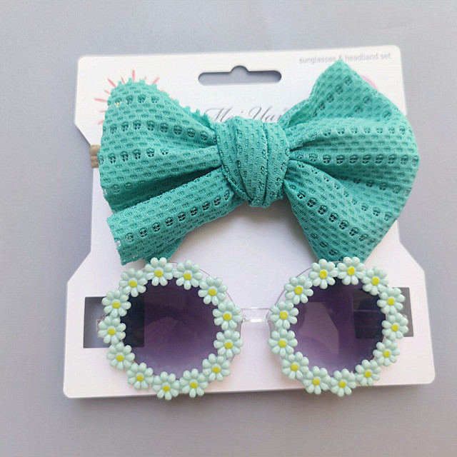 Set bentita si ochelari de soare - Green Daisy [1]