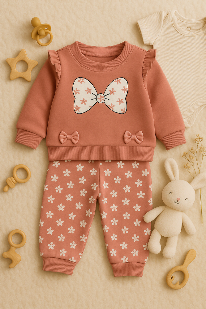 Set bluza si pantaloni fetite 100% bumbac [3]