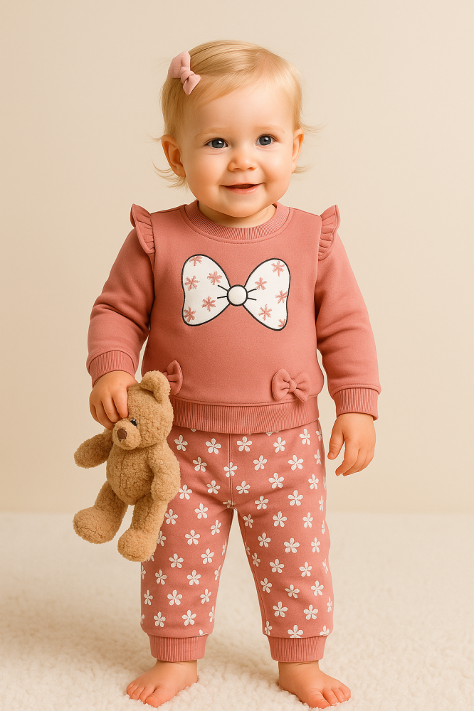 Set bluza si pantaloni fetite 100% bumbac [1]