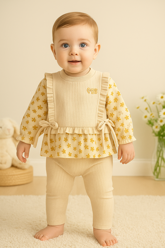 Set bluzita si pantaloni Moeboon cu model floral [1]