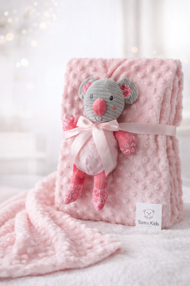 Set Cadou Bebeluși: Păturică & Ursuleț [2]