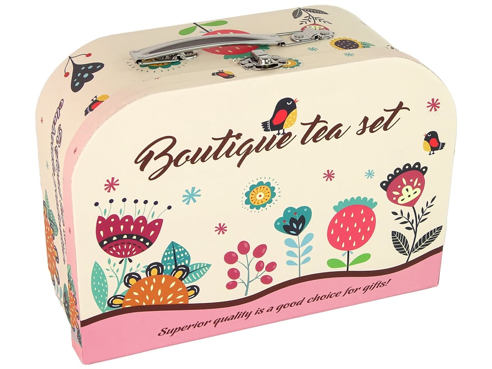 Set Cafea si Ceai in Gentuta Tip Cufar, Roz, 20 Piese [2]