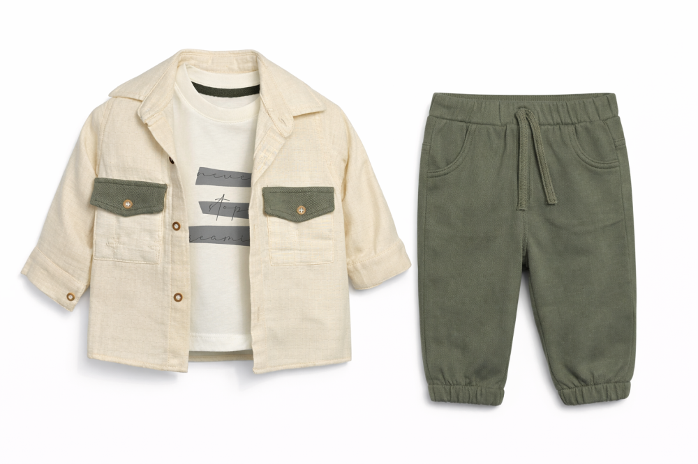 Set casual baieti camasa tricou si pantaloni verzi Concept [3]