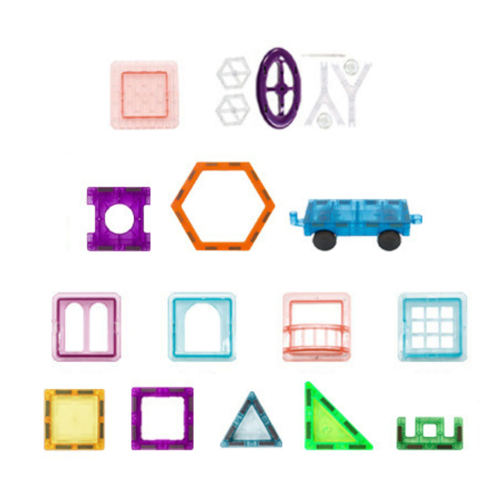 Set cuburi magnetice de construit, educative, colorate, 70 piese [2]