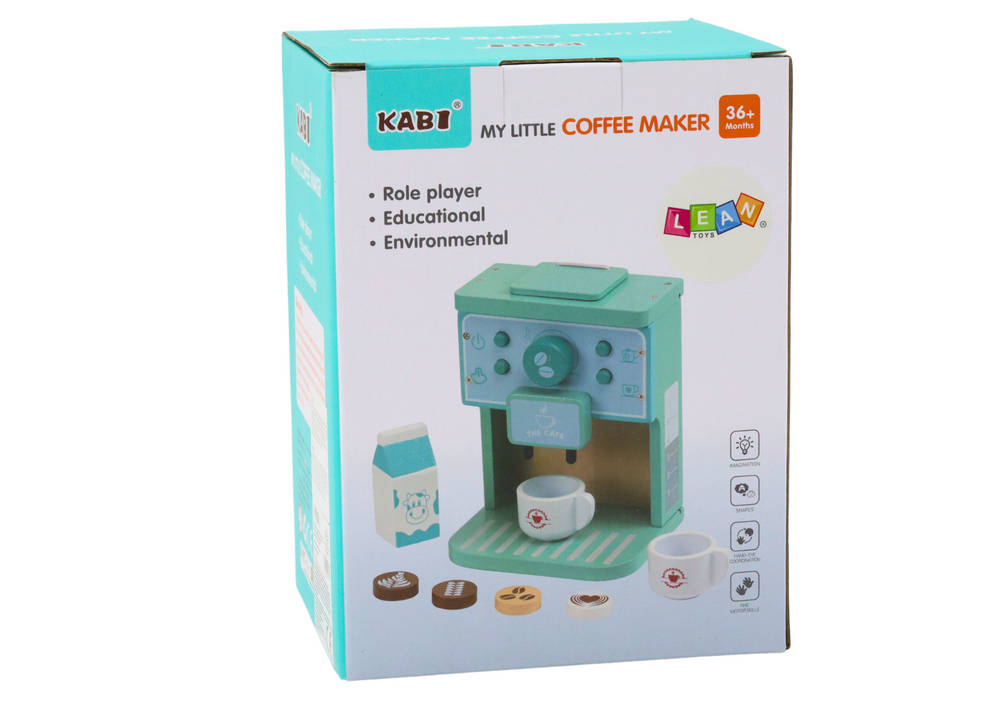 Set de cafetiere din lemn, electrocasnice, cești, lapte [4]