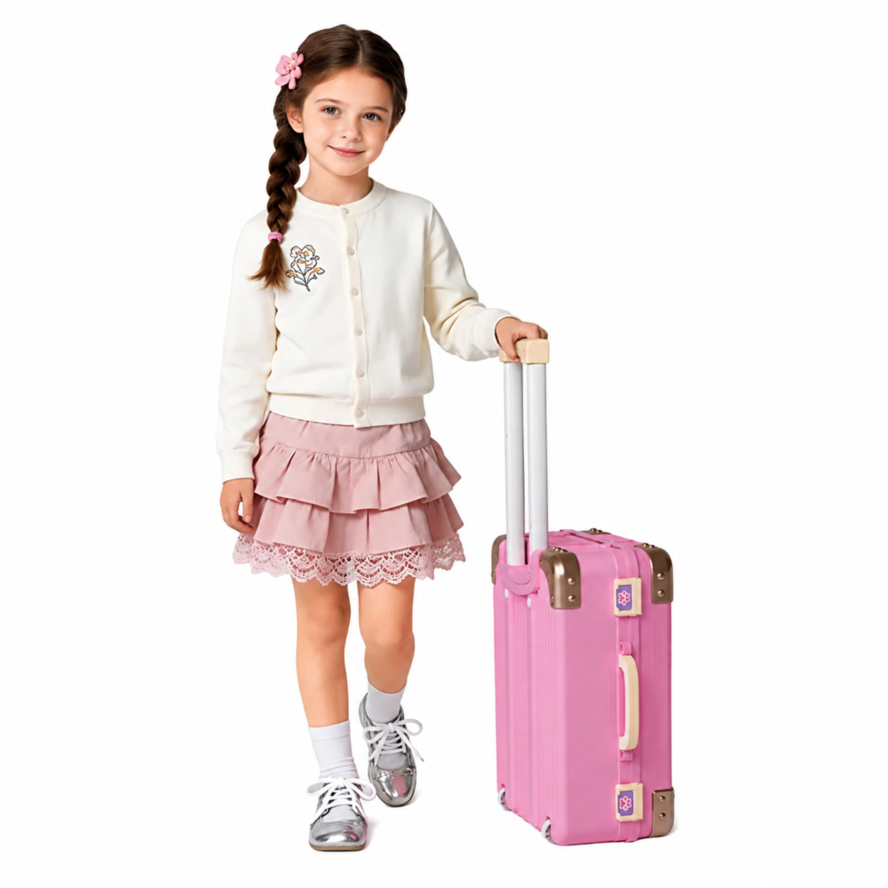 Set Veterinar LEAN Toys in Troler, Kit Ingrijire Pisicuta cu Accesorii Medicale, Roz, 3 ani+ [3]