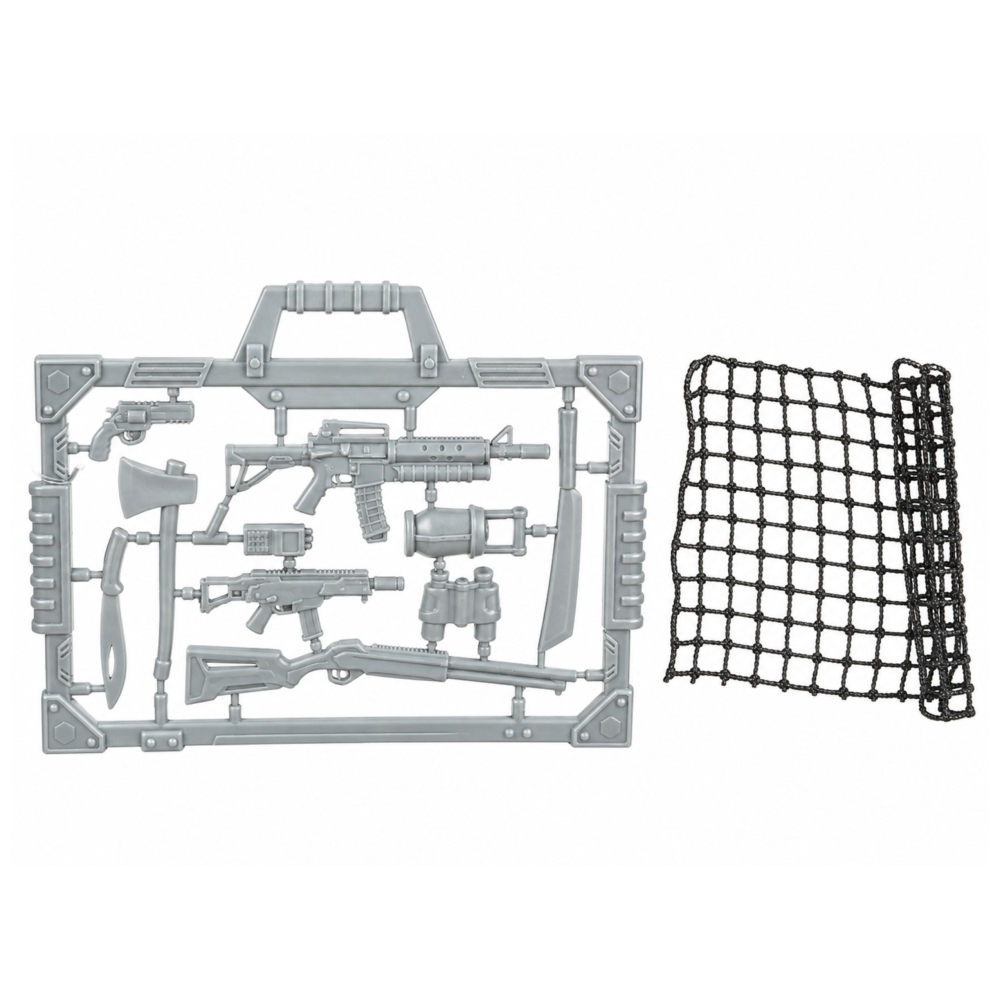 Set dinozaur LEAN Toys cu figurina de vanator, membre mobile, plasa si accesorii 3 ani+ [5]