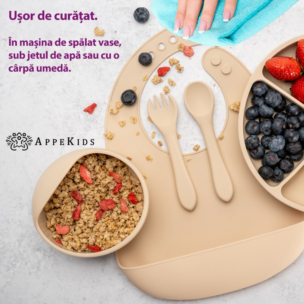Set Diversificare, AppeKids, 100% Silicon, Classic - Bej [2]