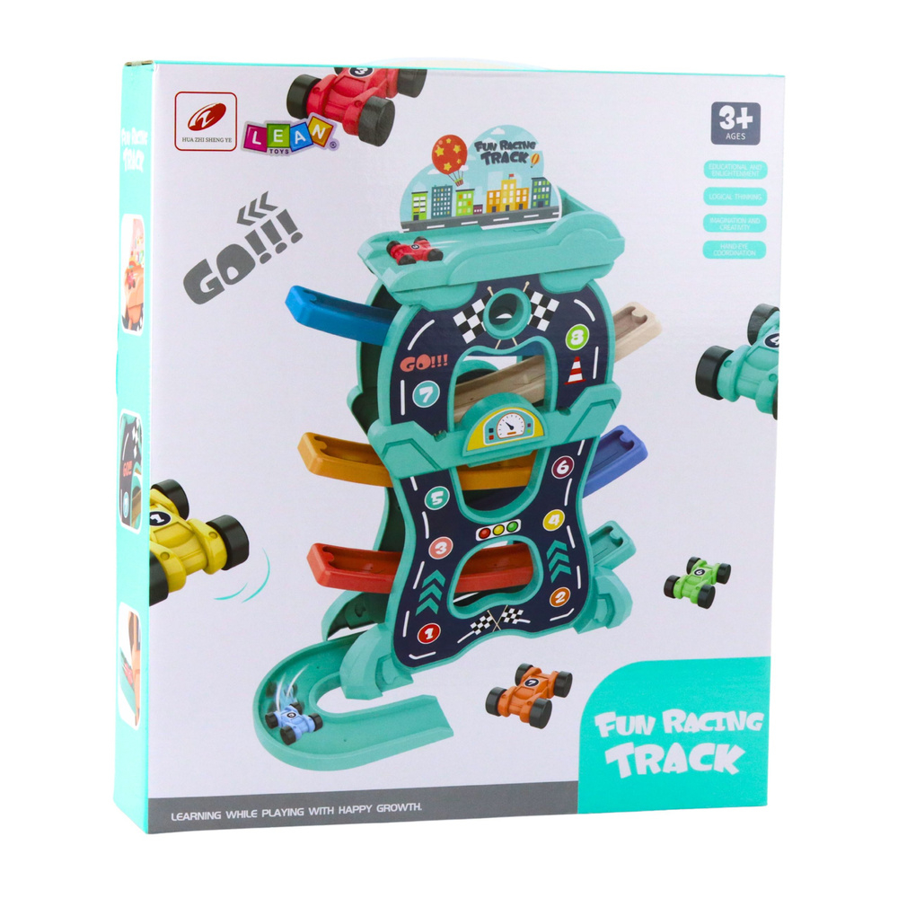 Set educativ pista masini cu tobogan trei niveluri [4]