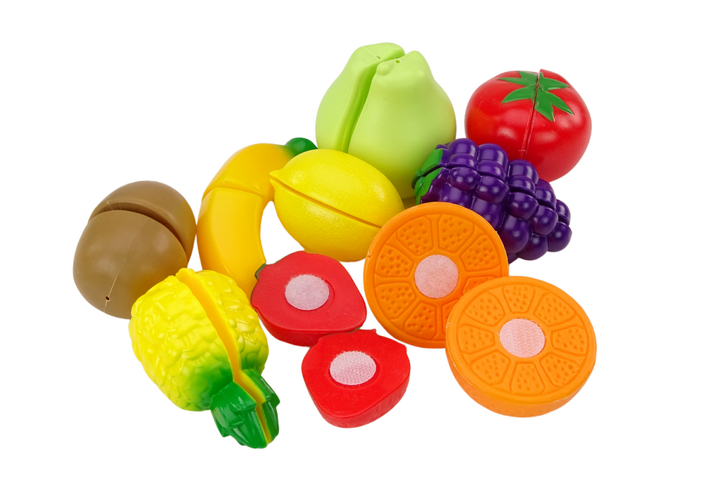 Set fructe de taiat in cutie, 9 piese, cu cutit verde [5]