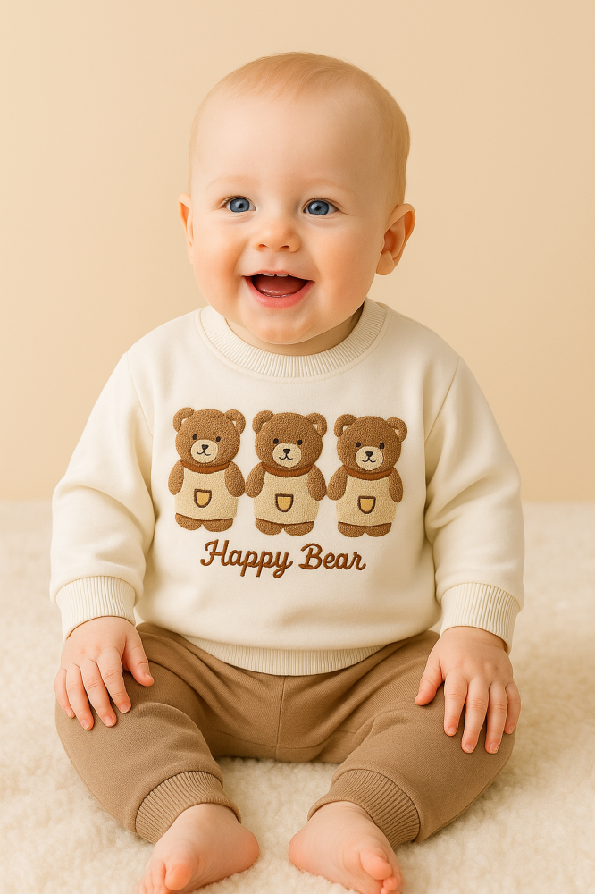 Set hanorac si pantaloni bebelusi - Ursuletul vesel [2]