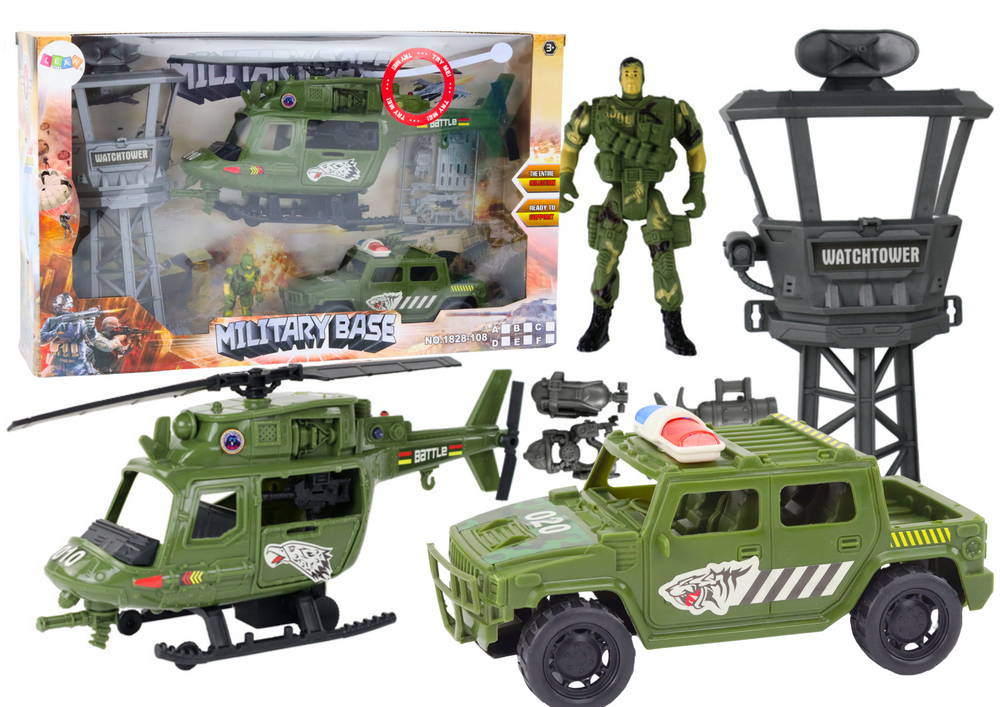 Set joaca copii elicopter figurina vehicul tactic turn control lumini sunete [1]