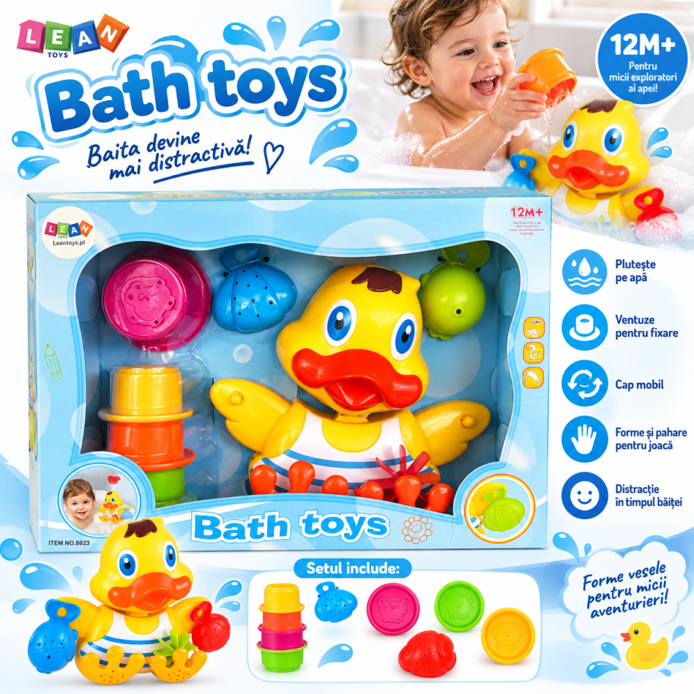 Set jucarii baie ratusca cupe copii Bebelul [6]