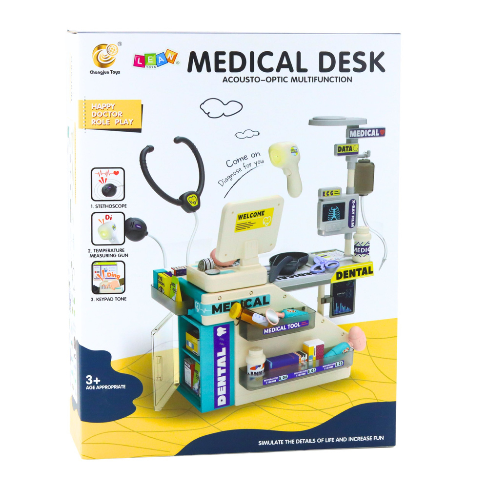 Set medical dentist farmacist cu masa lumini sunete accesorii 51 piese [4]