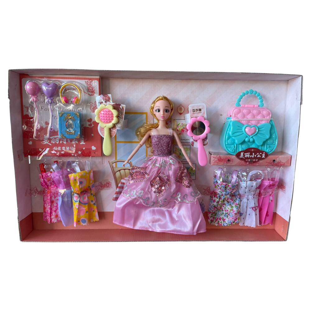 Set de joaca cu papusa si accesorii, ROZ, 3 ani+ [2]