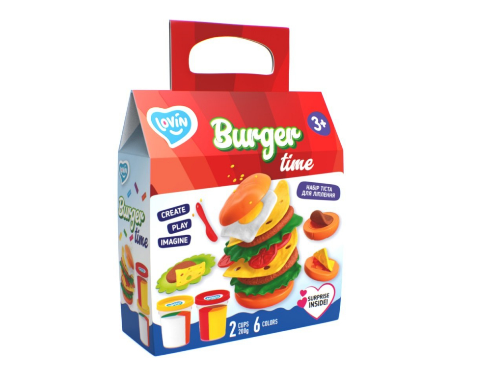 Set plastilina 100% ECO, Lovin'Do, Burger Time [3]