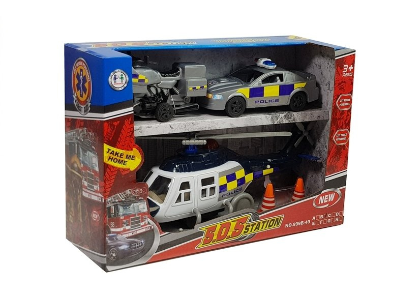 Set Politie Servicii Speciale cu Elicopter, Masina si Motocicleta [3]
