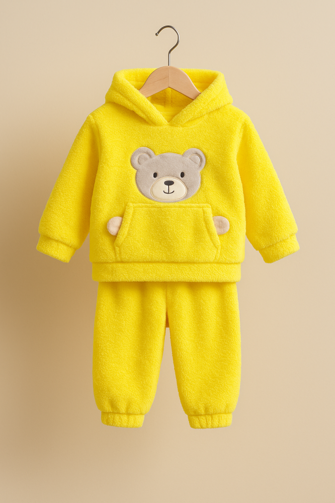 Set pufos hanorac si pantaloni Welsoft - Yellow [2]