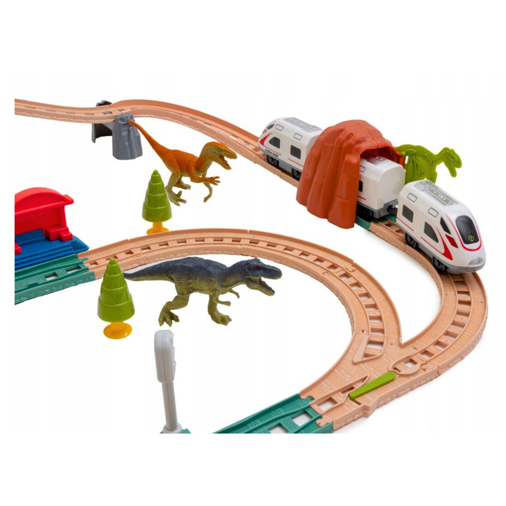 Set tren electric parc dinozauri cu lumini si sunete 76 cm [7]
