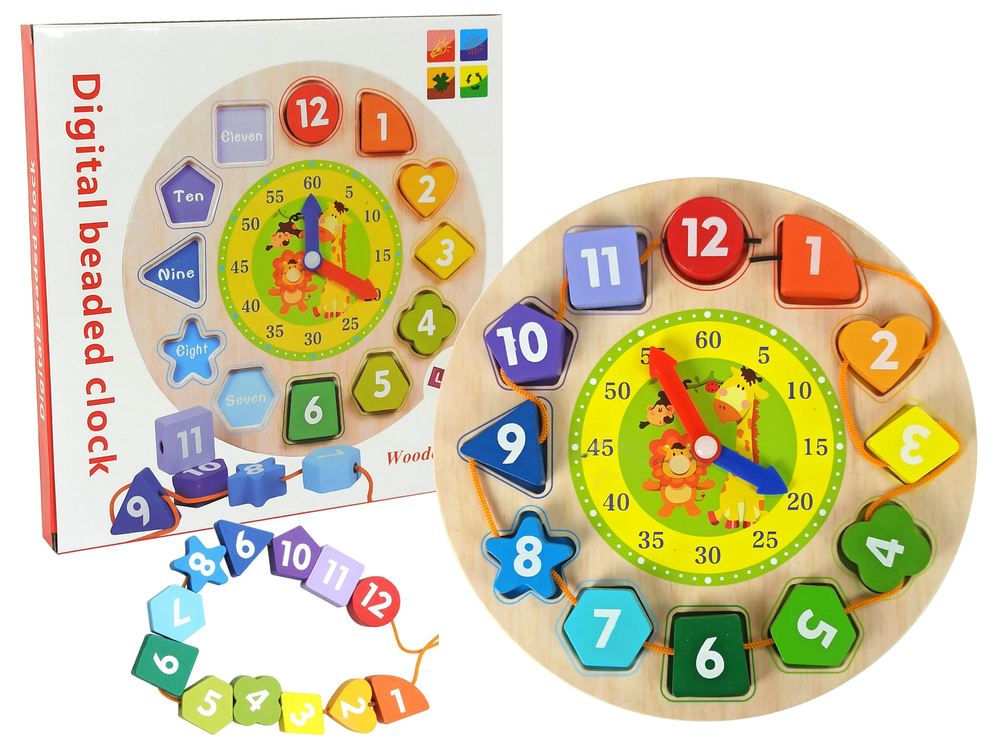 ceas-educativ-din-lemn-sortator-forme-culori-Bebelul [5]