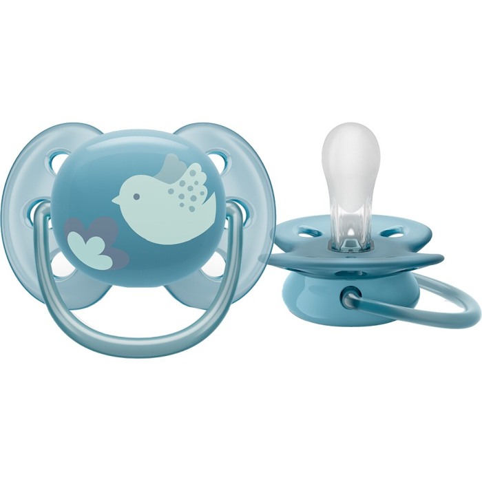 Suzeta PHILIPS AVENT Ultra Soft, 6-18 luni, 2 buc, gri-albastru [5]