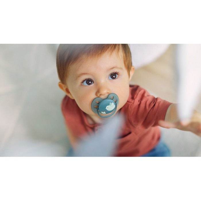 Suzeta PHILIPS AVENT Ultra Soft, 6-18 luni, 2 buc, gri-albastru [3]