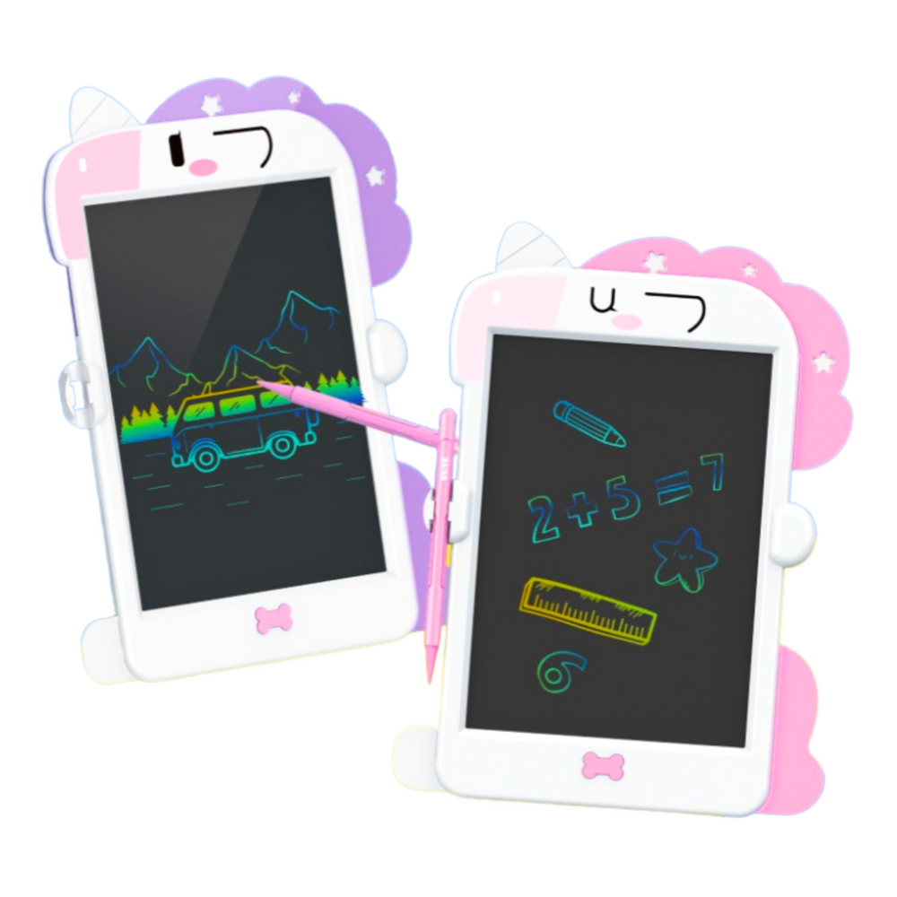 Tablă de desen LCD cu stylus, unicorn, roz [2]
