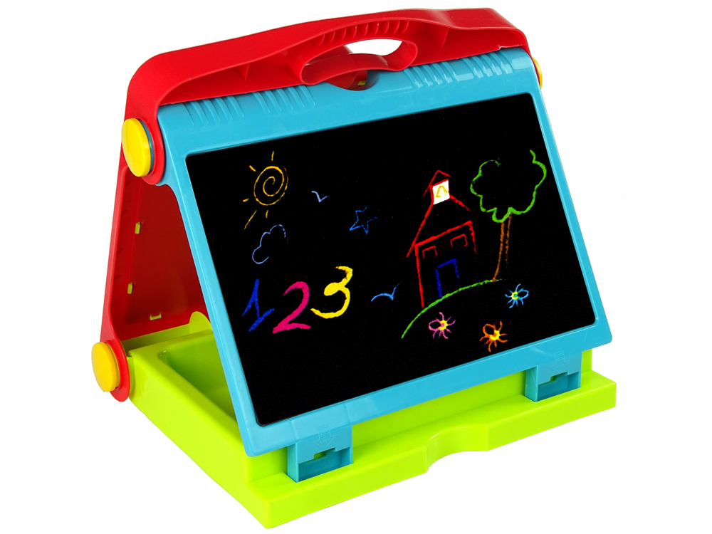 Tabla pliabila 2in1 valiza marker creta copii Bebelul [3]