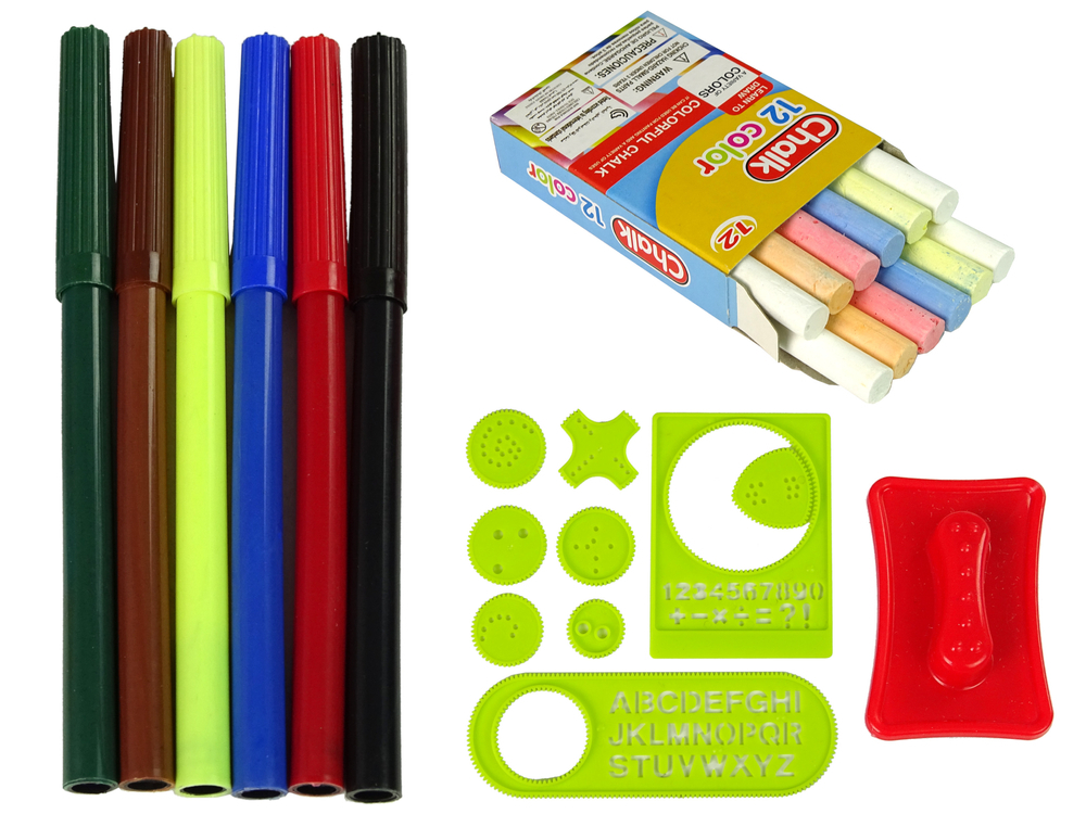 Tabla pliabila 2in1 valiza marker creta copii Bebelul [2]