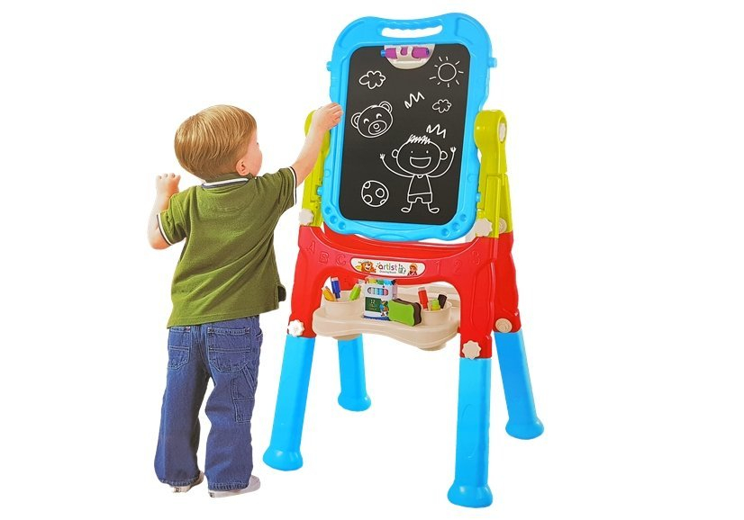 tabla-magnetica-copii-dubla-rosie-albastra-accesorii-rotativa-Bebelul [3]