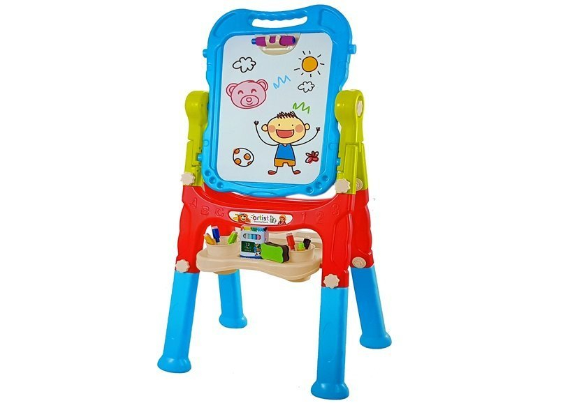 tabla-magnetica-copii-dubla-rosie-albastra-accesorii-rotativa-Bebelul [5]