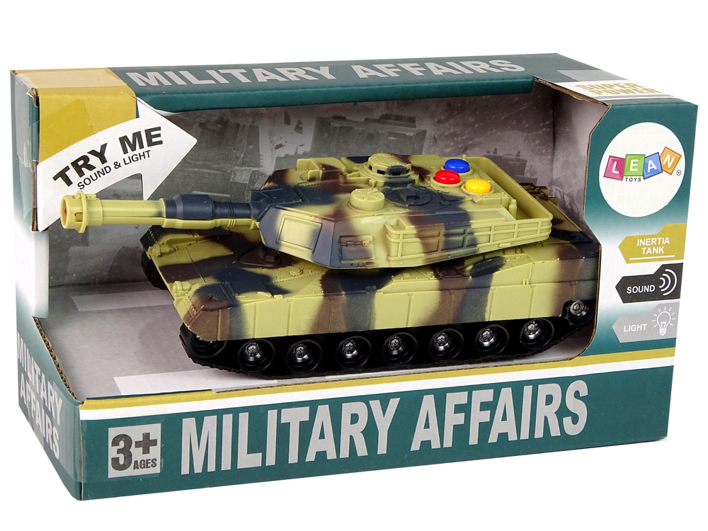tanc jucarie copii maro camuflaj lumini sunete 1-32 Bebelul [4]