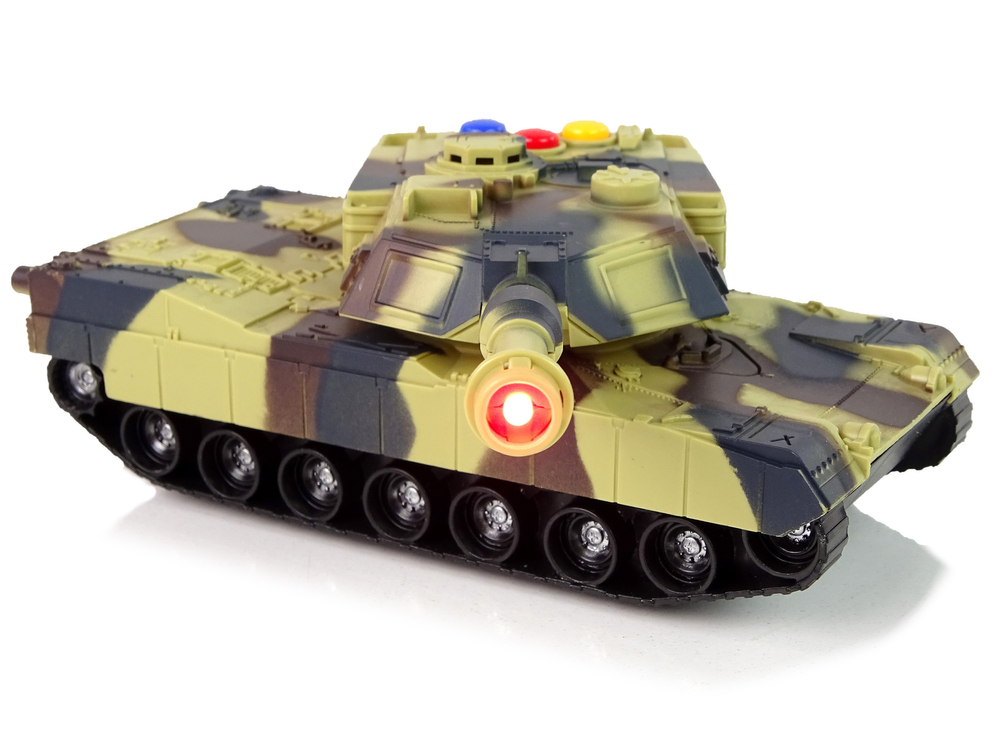 tanc jucarie copii maro camuflaj lumini sunete 1-32 Bebelul [3]