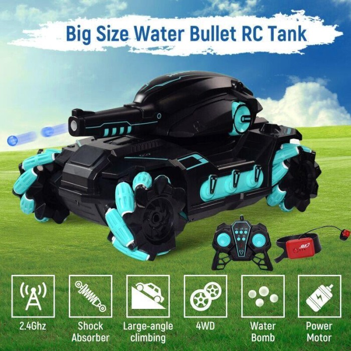 Tanc RC control gesturi 14+ cu bile apă – jucărie avansată Bebelul [3]