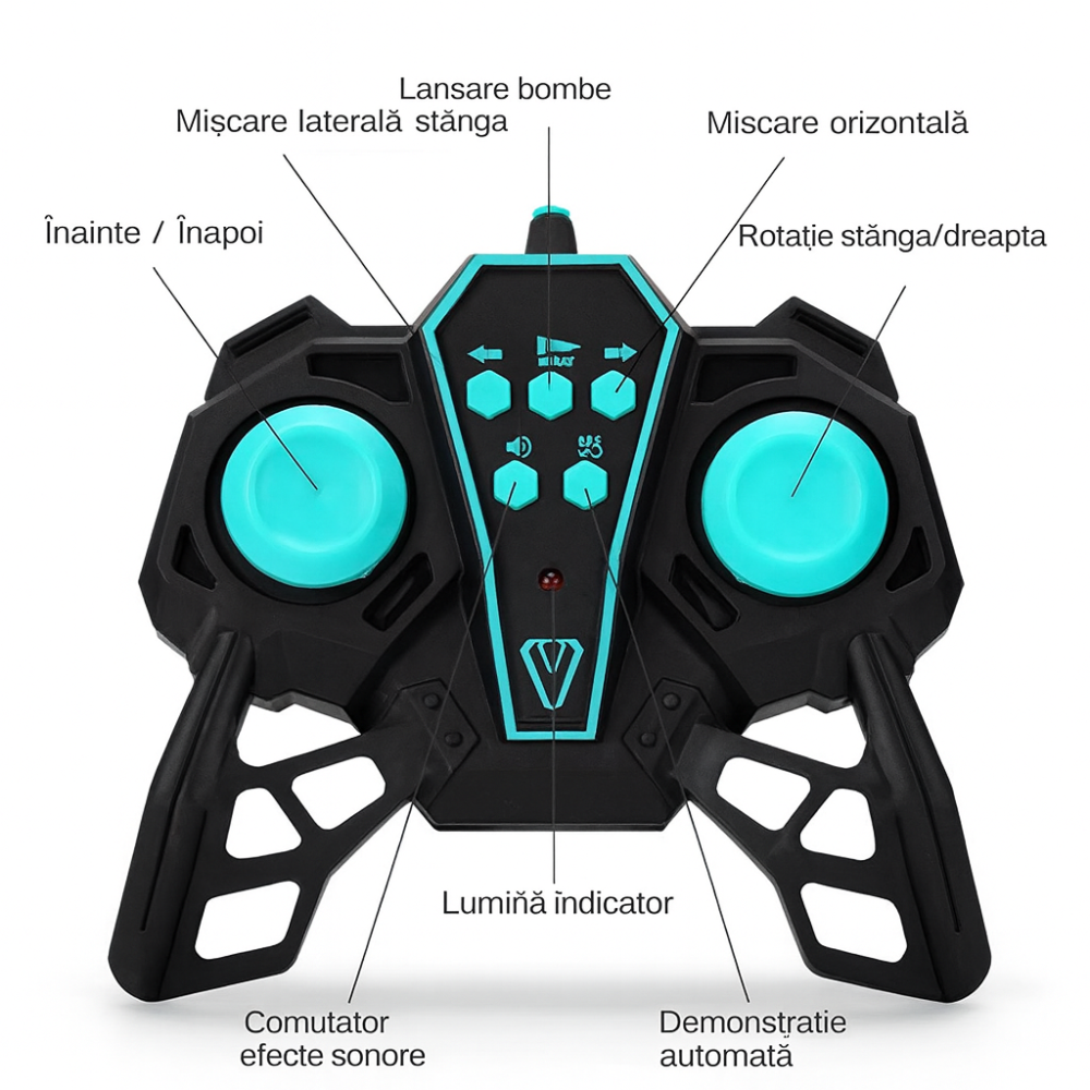 Tanc RC Tank Fight – Water Bomb, 360° si Control Gesturi [4]