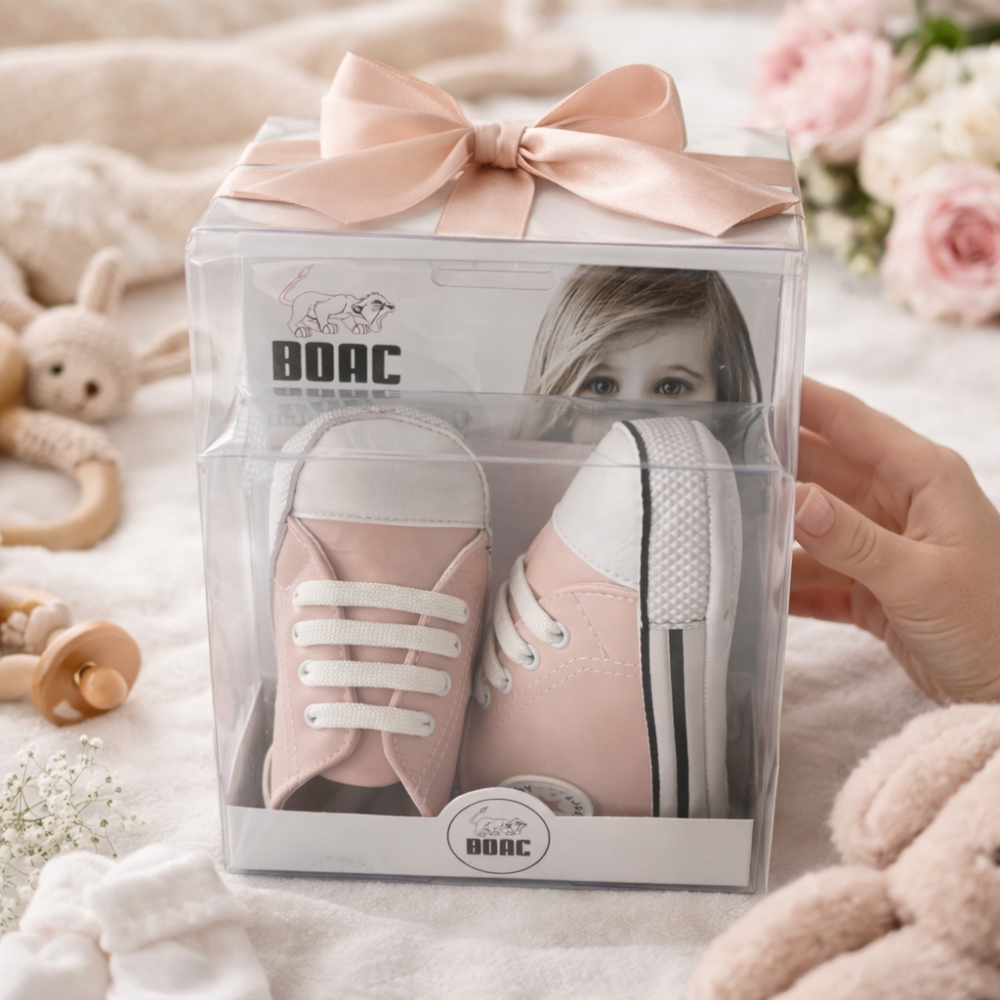 Tenisi BOAC roz bebelusi cu sireturi [4]