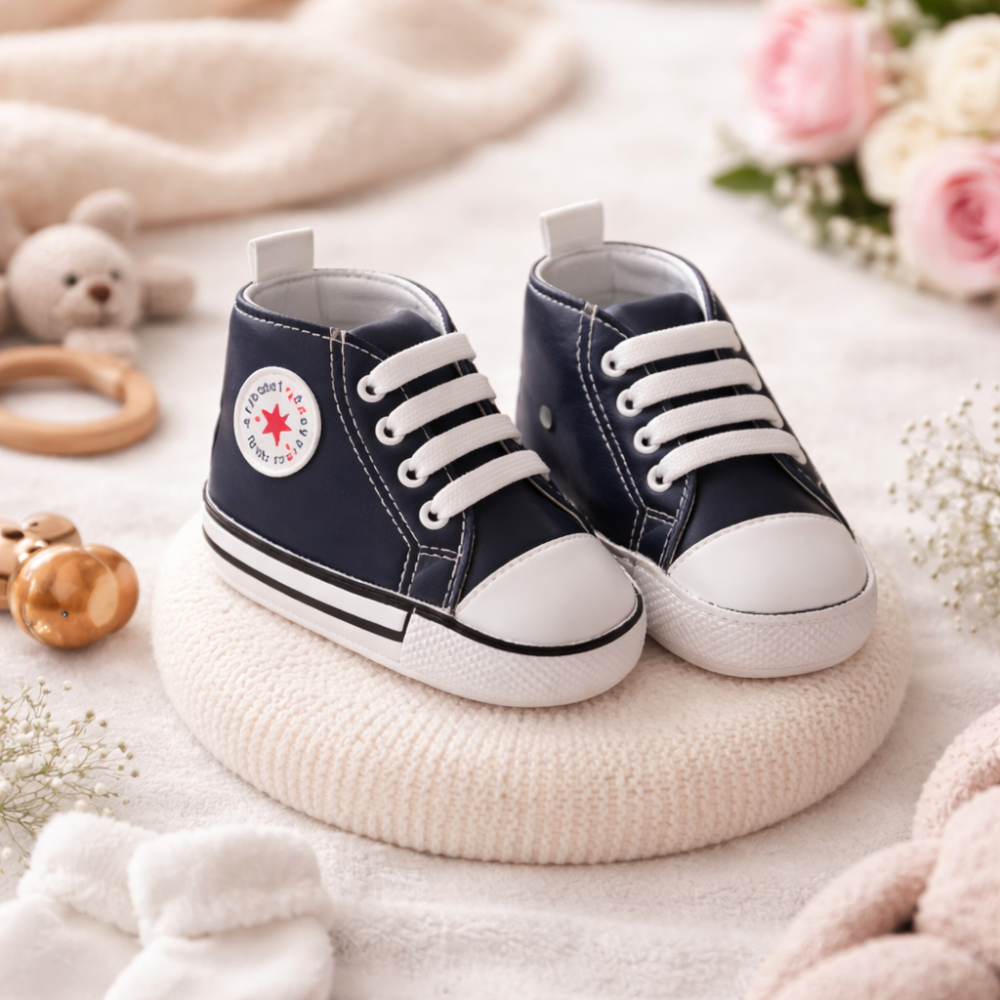 Tenisi BOAC negri bebelusi cu sireturi [3]