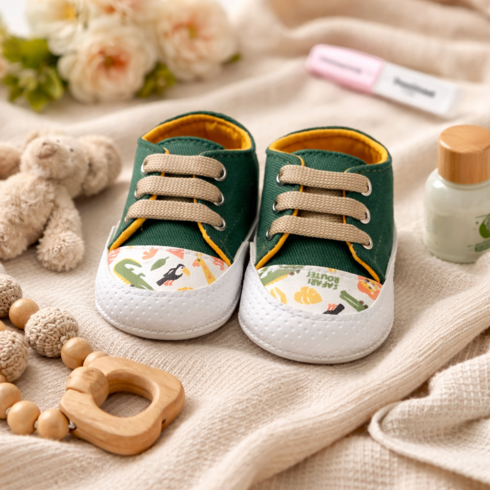 Tenisi verzi bebe imprimeu safari - Patinni [2]