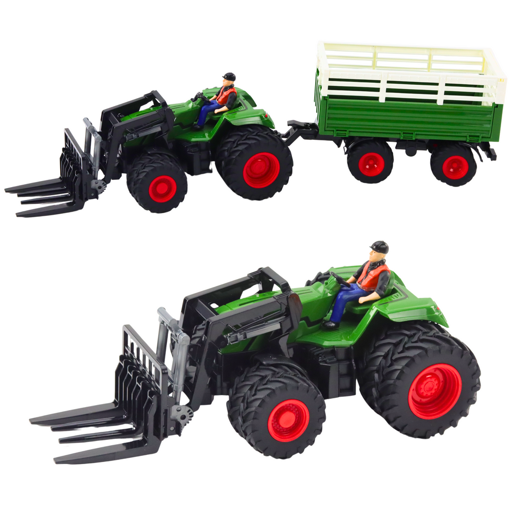 Tractor cu telecomanda cu Remorca si Furca roti duble 1:24, 3 ani+ [2]