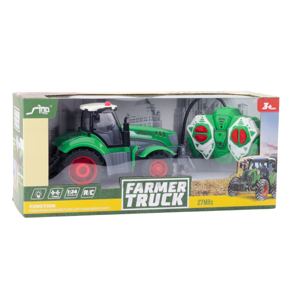 Tractor cu telecomanda Farmer Truck verde 1:24 cu lumini [5]