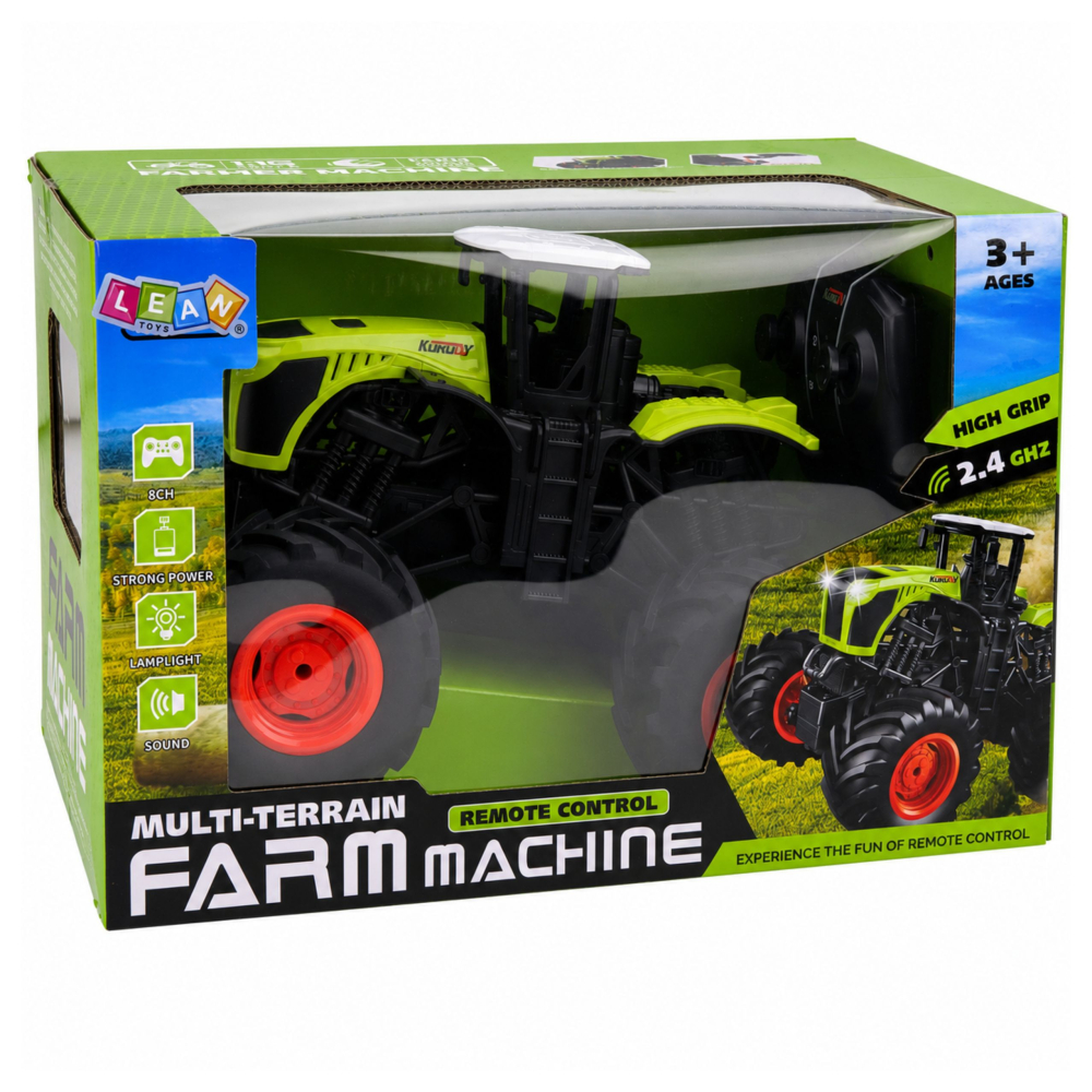 Tractor cu telecomanda RC Off-Road Lumini Sunete 1:16 Verde, 3 ani+ [6]