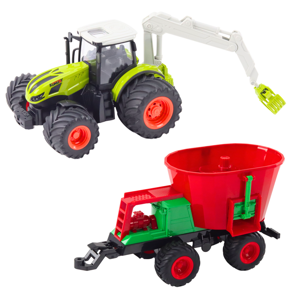 Tractor cu telecomanda, semanatoare si cleste rotativ, 3 ani+ [3]