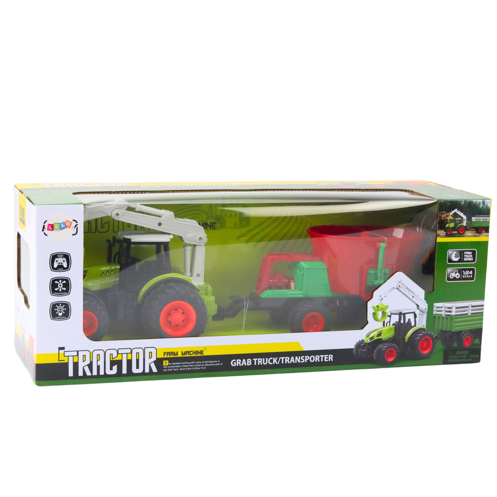 Tractor cu telecomanda, semanatoare si cleste rotativ, 3 ani+ [5]