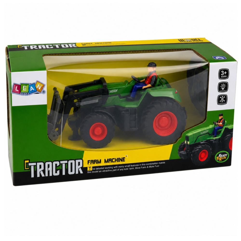 Tractor cu telecomanda si cupa cu figurina fermier 1:24, 3 ani+ [6]