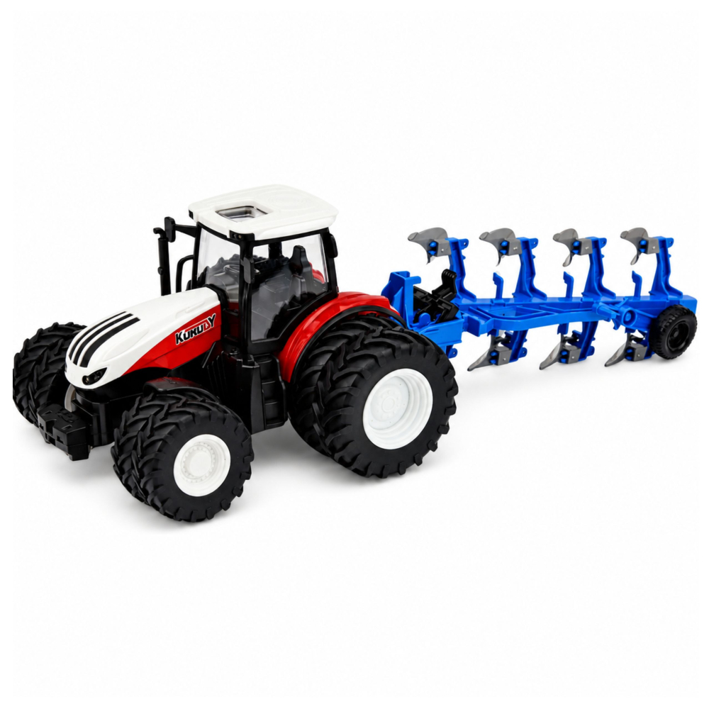 Tractor cu telecomanda si plug cu doua brazde, 1:24, 3 ani+ [2]
