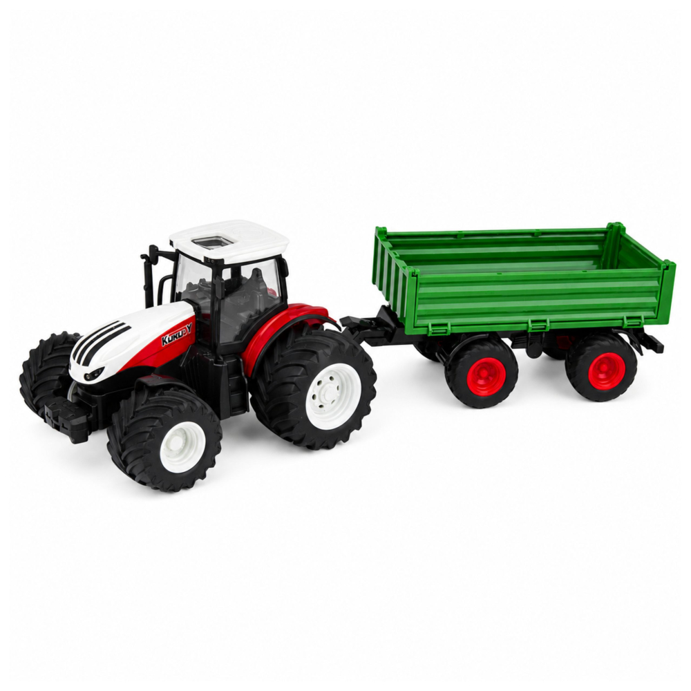 Tractor cu telecomanda si remorca basculanta, lumini si sunete 1:24, 3 ani+ [2]
