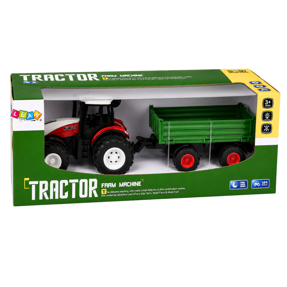 Tractor cu telecomanda si remorca basculanta, lumini si sunete 1:24, 3 ani+ [7]